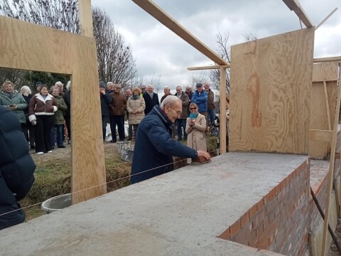 Eerste steenlegging 23 februari 2024, foto Maarten Kerkhof